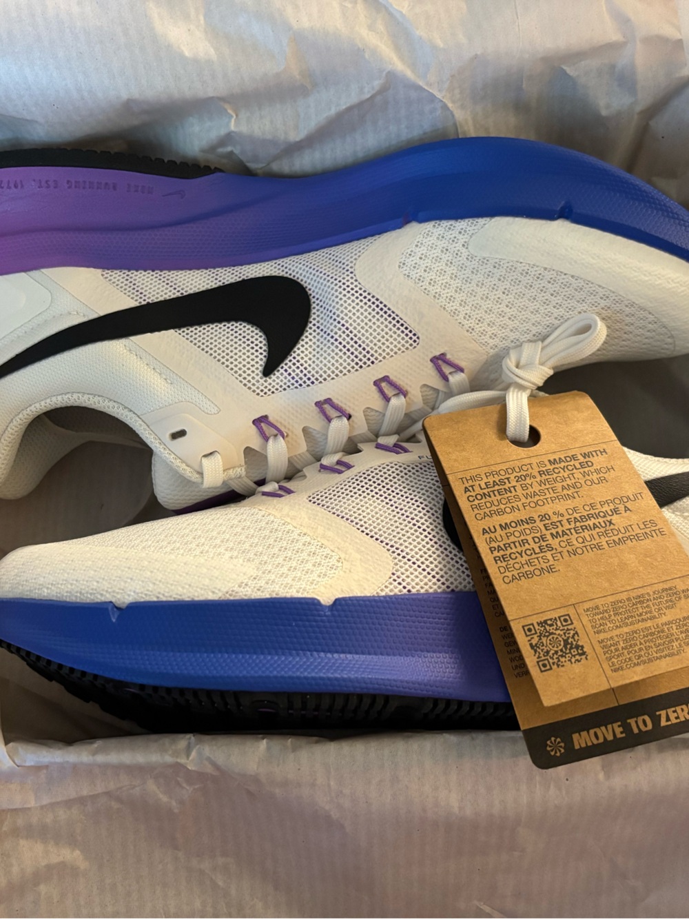 Nike Run Swift 3 Shoes with Blue-to-Purple Gradient Midsole